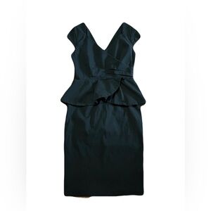 Paper Dolls women’s 8 peplum waist stretch cap sleeve dress, black